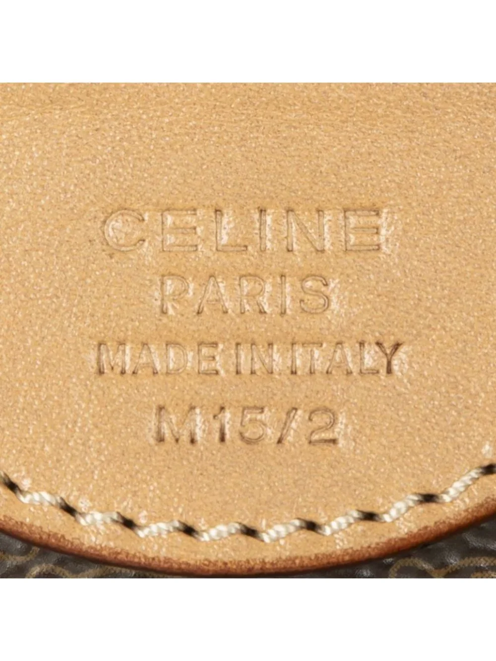 Celine Mini Boston Beige Brown Macadam Canvas